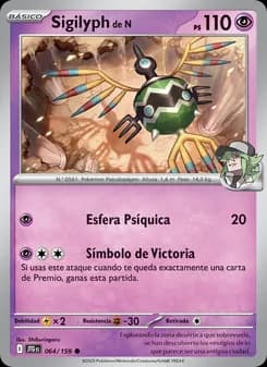 Sigilyph de N card in Spanish