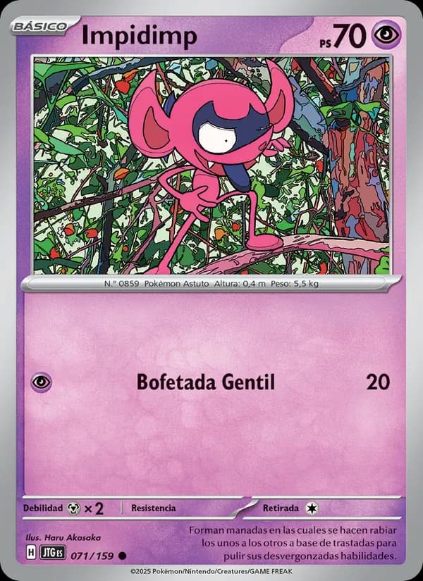 Impidimp card in Spanish