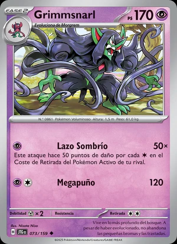 Grimmsnarl card in Spanish