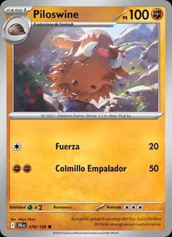 Piloswine card in Spanish