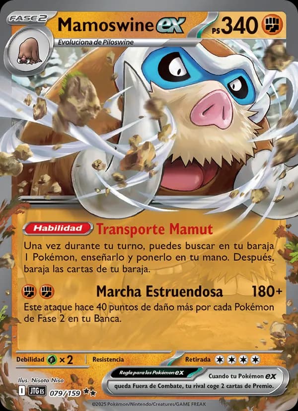Mamoswine ex card in Spanish
