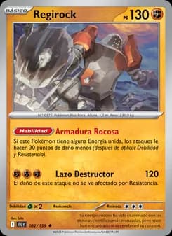 Regirock card in Spanish