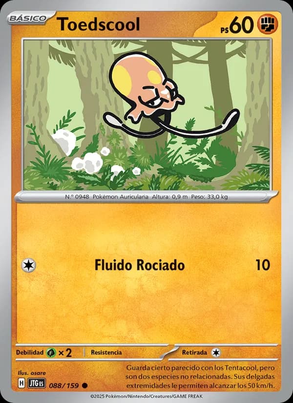 Toedscool card in Spanish