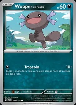 Wooper de Paldea card in Spanish