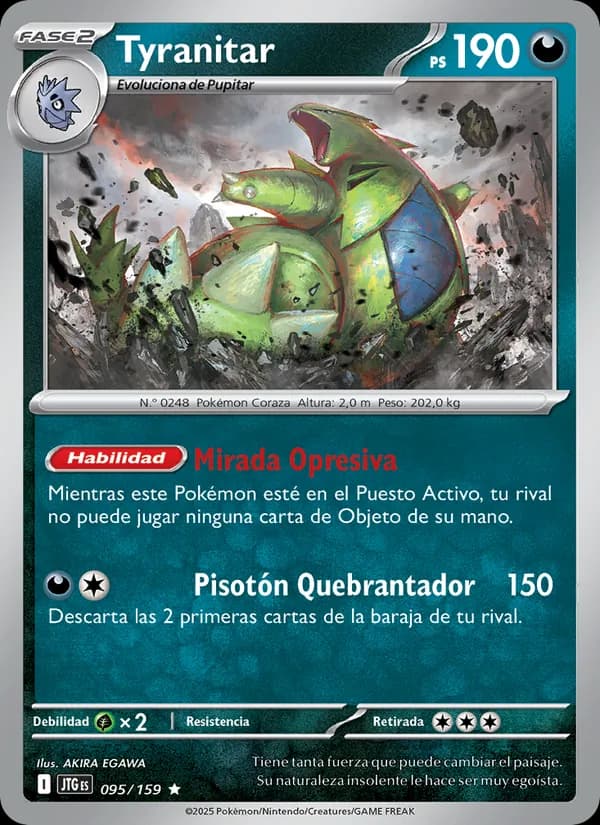 Tyranitar card in Spanish