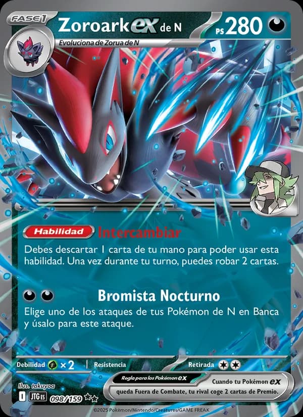 Zoroark ex de N card in Spanish