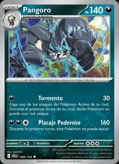 Pangoro card in Spanish