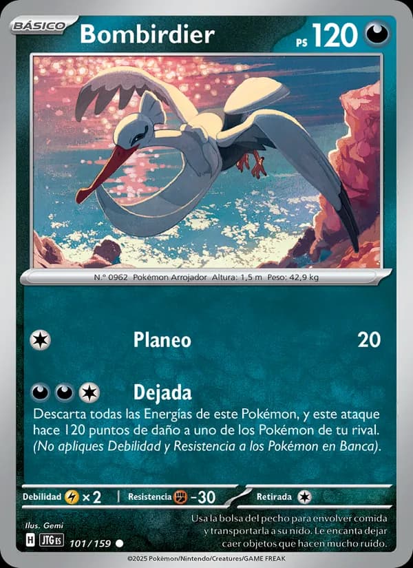Bombirdier card in Spanish