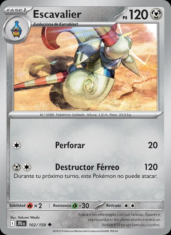 Escavalier card in Spanish