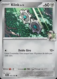 Klink de N card in Spanish