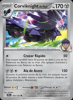 Corviknight de Paul card in Spanish