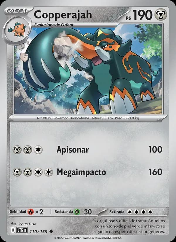 Copperajah card in Spanish