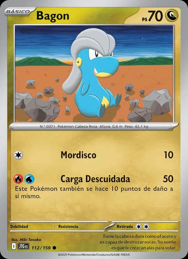 Bagon card in Spanish