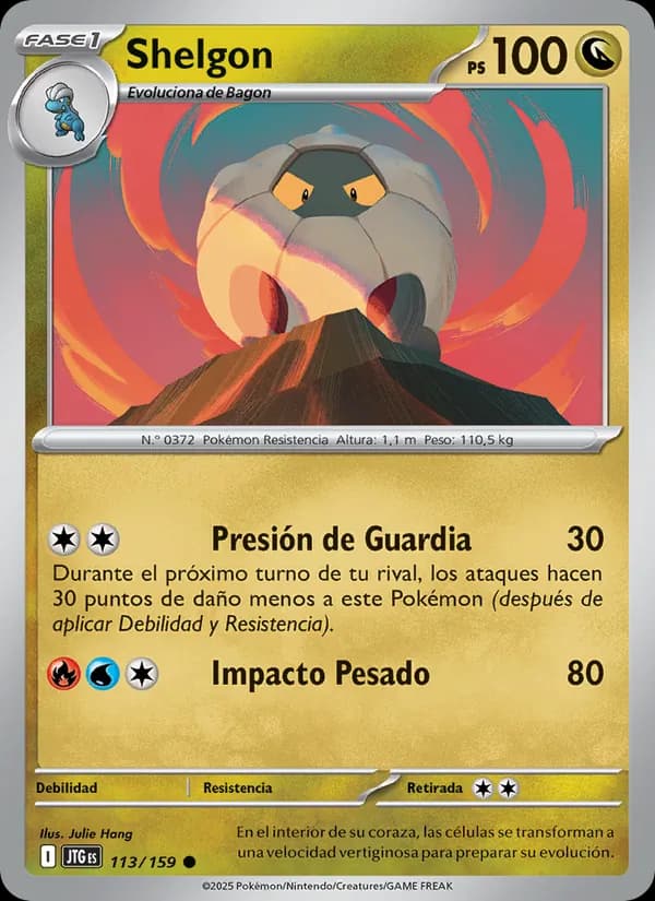 Shelgon card in Spanish