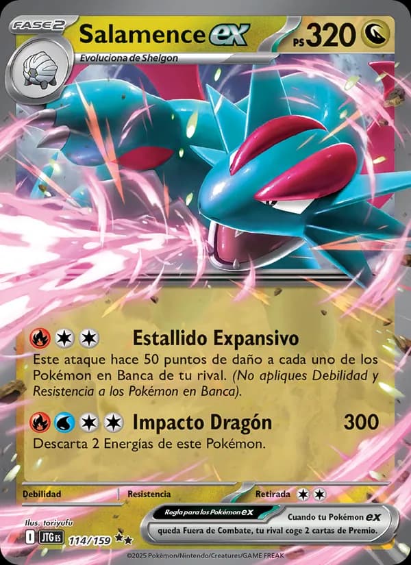 Salamence ex card in Spanish
