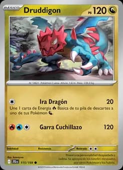 Druddigon card in Spanish