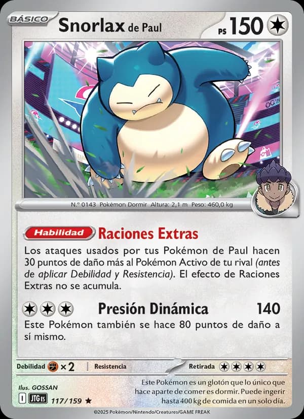 Snorlax de Paul card in Spanish