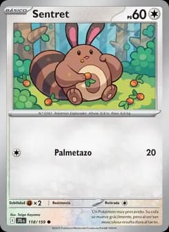 Sentret card in Spanish