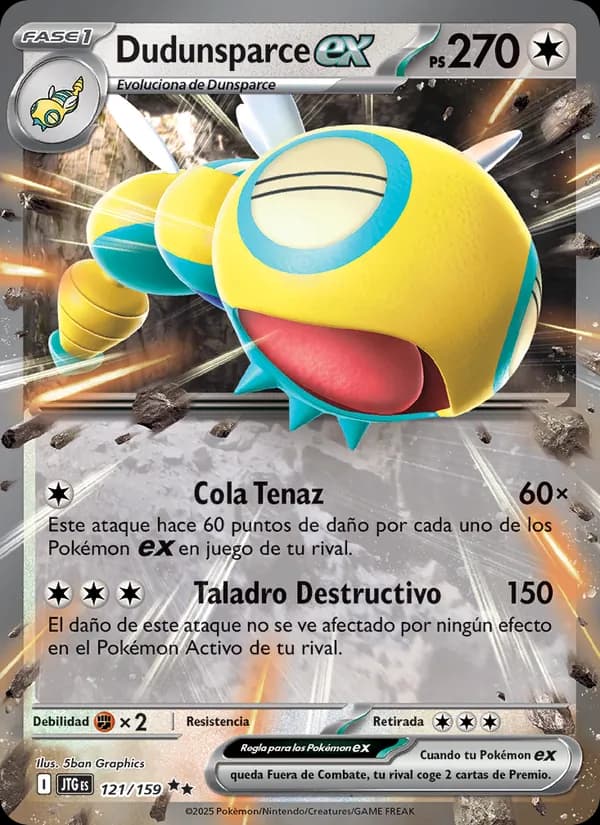 Dudunsparce ex card in Spanish