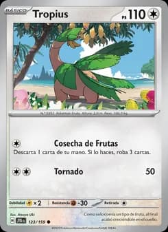 Tropius card in Spanish