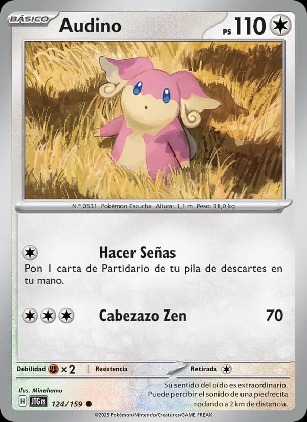 Audino card in Spanish