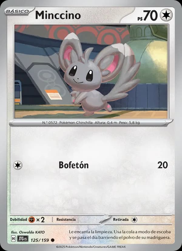 Minccino card in Spanish
