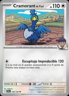 Cramorant de Paul card in Spanish