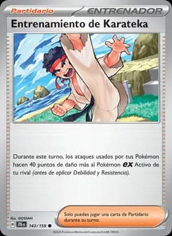 Entrenamiento de Karateka card in Spanish