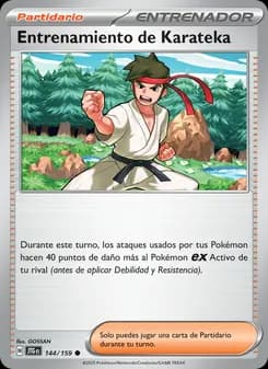 Entrenamiento de Karateka card in Spanish