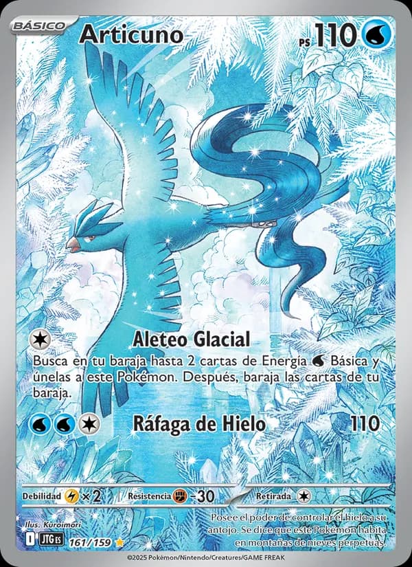 Articuno card in Spanish
