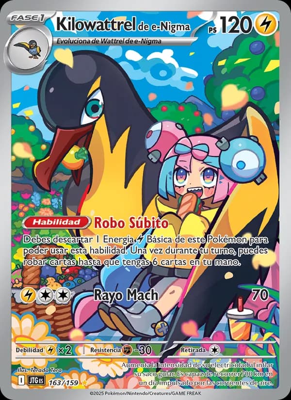 Kilowattrel de e-Nigma card in Spanish