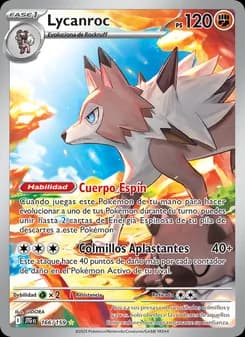 Lycanroc card in Spanish