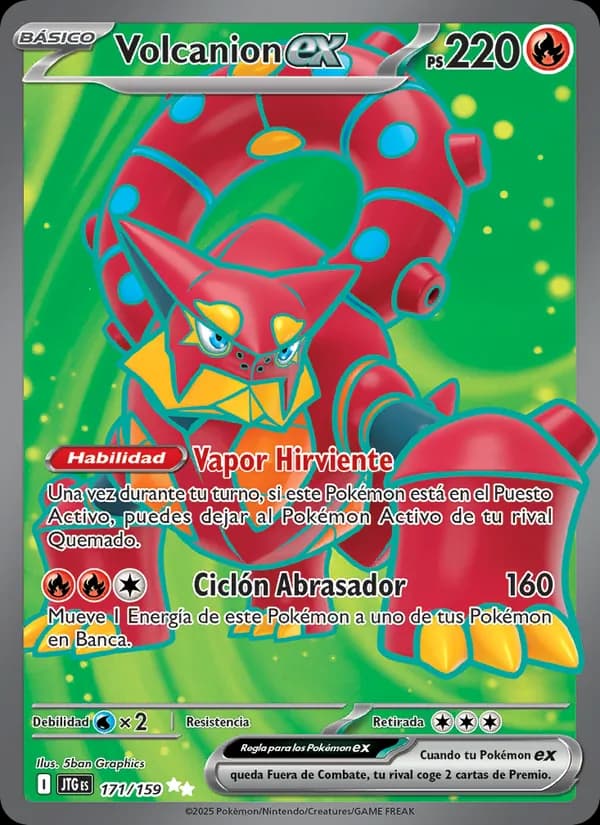 Volcanion ex card in Spanish
