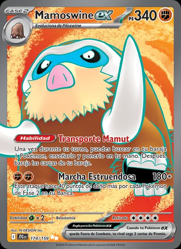 Mamoswine ex card in Spanish