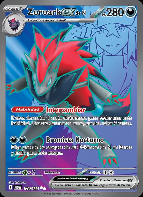 Zoroark ex de N card in Spanish