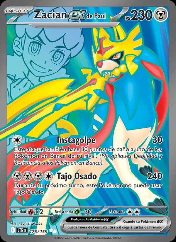 Zacian ex de Paul card in Spanish