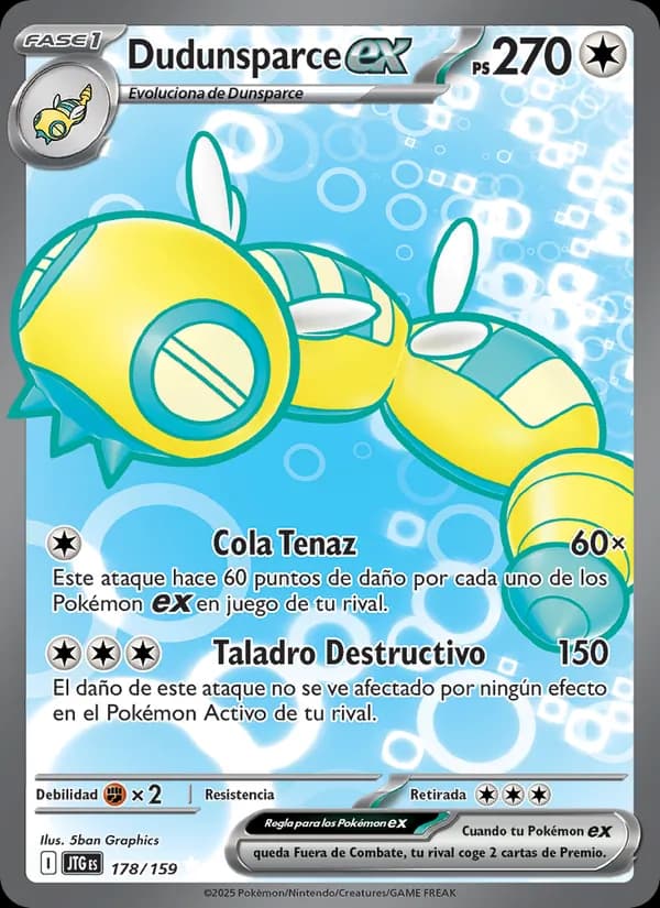 Dudunsparce ex card in Spanish
