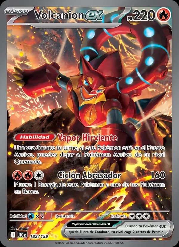 Volcanion ex card in Spanish