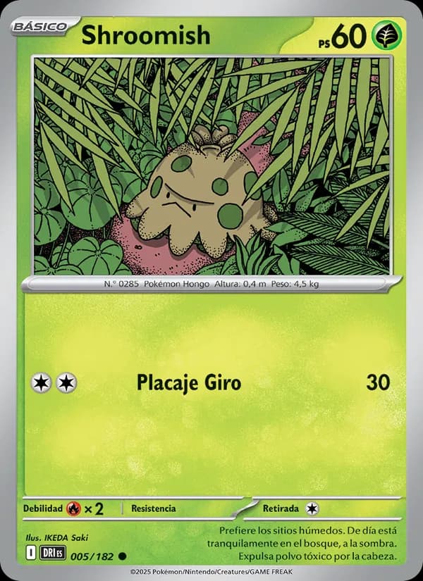 Shroomish card in Spanish