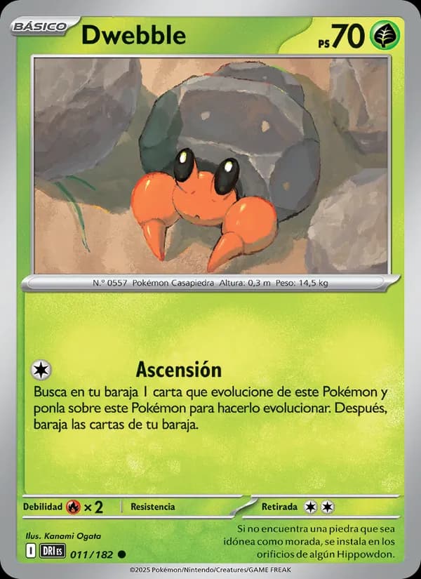 Dwebble card in Spanish