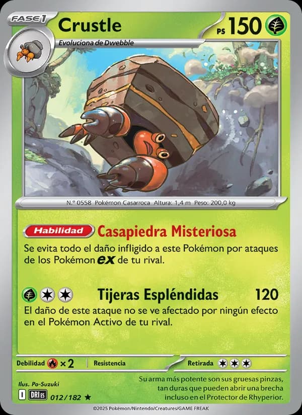Crustle card in Spanish