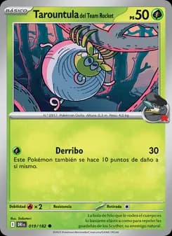 Tarountula del Team Rocket card in Spanish