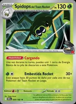Spidops del Team Rocket card in Spanish