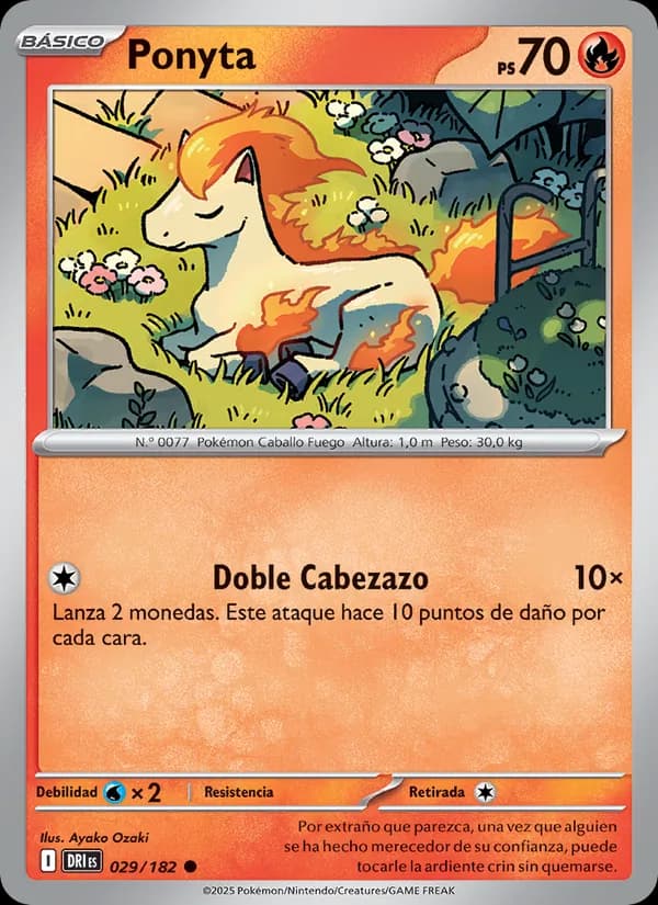 Ponyta card in Spanish