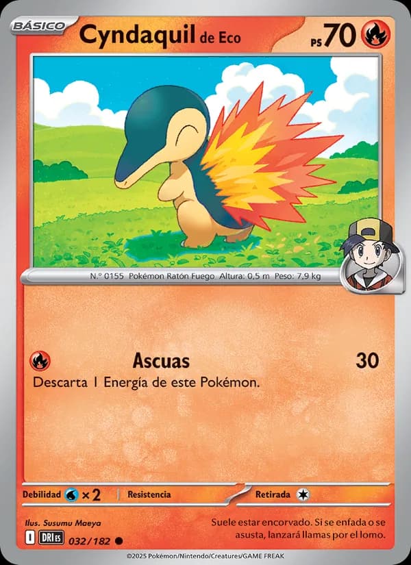 Cyndaquil de Eco card in Spanish
