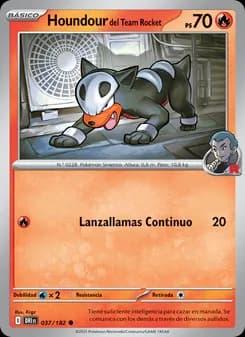 Houndour del Team Rocket card in Spanish