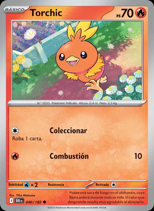 Torchic card in Spanish