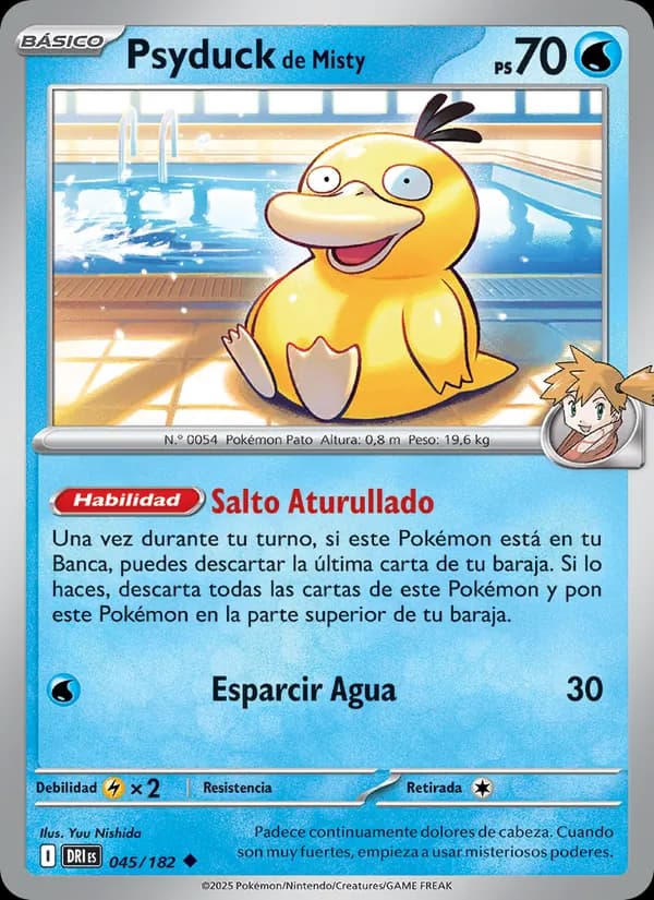 Psyduck de Misty card in Spanish