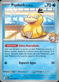 Psyduck de Misty card in Spanish