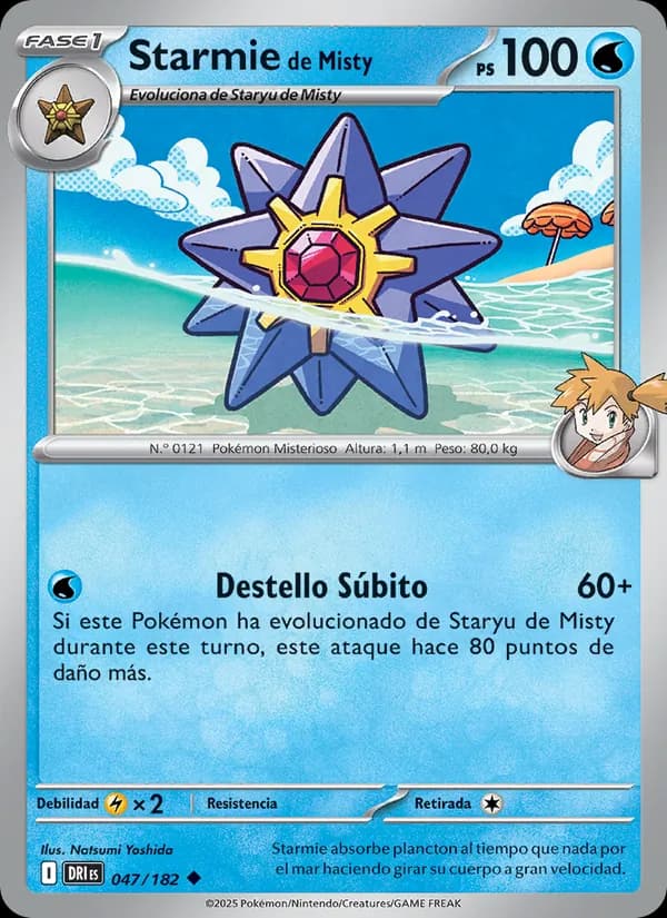 Starmie de Misty card in Spanish